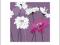 KATE KNIGHT - FLOWERS IN PURPLE -art print 40x40cm