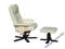 V64 FOTEL BIUROWY WYPOCZYNKOWY Z PODNÓŻKIEM SKÓRA