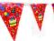 GIRLANDA TRÓJKĄTNA CZERWONA. HURTOWA CENA