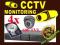 MONITORING 4 x KAMER 600 IR 2,8 - 12mm REJESTRATOR
