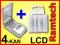 4-KANAŁOWA ŁADOWARKA VK LCD + 4 x R6/AA ENELOOP