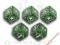 Zestaw kości - American biało-zielone