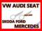 Klucze wyjmaki Audi Skoda Seat Ford VW Mercedes