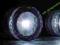 ! 3 okrągłe szklane kostki oświetlenie LED zestaw