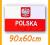 Flaga POLSKA Polski duża EURO z godłem 90x60