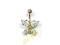 ZŁOTY KOLCZYK DO PĘPKA MOTYL z cyrkoniami pr.585