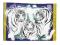 Plakat obraz 80x60cm WGX-8428 THREE WHITE TIGERS