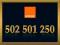 ZŁOTY NUMER _____ 502 501 250 _____  ORANGE F.VAT