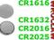 BATERIA CR1616 CR1632 CR2016 CR2025 litowa FV