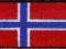 Naszywka Norwegia - Flaga Norwegii (3,5 x 5,5 cm)