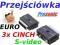Adapter przejsciówka PROSONIC Euro 3x Cinch Svideo