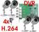 4 KAMERY CCD ZEWNETRZNE KARTA DVR MONITORING TANIO