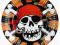 Talerzyki Pirat Jolly Roger 8 szt