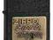 ZIPPO 362 BRASS EMBLEM BLACK CRACKLE MADE IN USA
