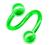 ZIELONY KOLCZYK TWISTER GREEN STYLE STAL 316L