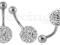 PIERCING KOLCZYK DO PĘPKA *SWAROVSKI-STYLE*SILVER*