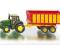 SIKU Traktor John Deere z przyczepą