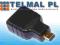 Adapter mikro micro wtyk HDMI - HDMI  gniazdo 1.4