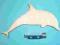 B37 BROSZKA DREWNIANA DO DECOUPAGE DELFIN
