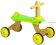 Drewniany jeździk, rowerek bez pedałów. Zielona bł