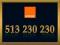 ZŁOTY NUMER _____ 513 230 230 _____  ORANGE F.VAT