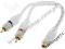 KABEL RCA HQ TYPU Y 2X WTYK 1X GNIAZDO BIAŁY TANIO