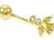 ZŁOTY KOLCZYK DO PĘPKA ANIOŁpr.585 Nowy+wys.Gratis