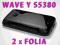 SAMSUNG WAVE Y S5380 ETUI S-LINE BLACK +2x FOLIA !