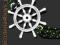 bransoletka srebrne koło sterowe duże na sznurku