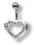 Kolczyk do pępka Kittenbell - Serce