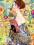 ART DECO OBRAZ Gustav Klimt LADY WITH 60/80
