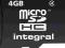 KARTA MicroSDHC 4GB 1 Adapter INMSDH4G4V2