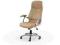 Obrotowy fotel biurowy EDISON beż eco skóra TILT