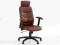 Obrotowy fotel biurowy STILO brązowy eco skóra