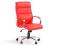 Obrotowy fotel biurowy TEKSAS czerwony skóra TILT