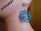 Kolczyki turkusowe-frywolitka.