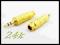 Adapter wt. mini Jack 3,5 mm - gn. Jack 6,3 GOLD