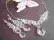 KOMPLET perły i kryształy biżuteria ślubna