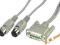 MONACOR kabel 15 pin D-Sub - 2x 5 pin DIN MIDI 3m