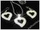 Zjawiskowy komplet serduszka Swarovski + Gratis