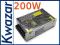 Zasilacz 0-200W do żarówek LED i taśm SMD-LED 12V