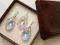 Komplet SWAROVSKI srebro kolory 22mm migdal cudo!!