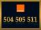 ZŁOTY NUMER _____ 504 505 511 _____  ORANGE F.VAT