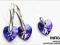 KOMPLET SWAROVSKI serca kolczyki wisiorek kolory