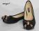 CUDOWNE BALERINKI MELISKI CZARNE KOKARDA 38