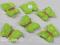MOTYLKI Z MASY ZIELONE- 6 SZT. MOTYL - DEKORACJE