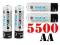 AKUMULATORKI AKUMULATOREK R6 * AA 5500 mAh * |