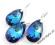 SWAROVSKI MIGDAŁ Kolczyki + Wisiorek+ Łańcuszek