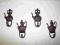 WIESZAK WIESZACZEK OZDOBA KUCHNI ŻELIWNY 4 sztuki
