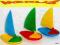 PŁYWAJĄCE KOLOROWE ŁÓDECZKI ŻAGLÓWECZKI-ZESTAW3SZT